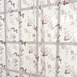 Butterfly Flower Printed Tulle Curtains Window Screening Decor Voile Curtain Made to Measure Curtain