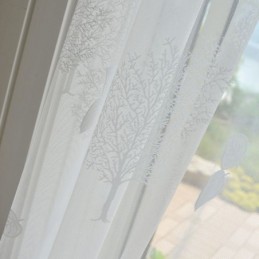 Nordic Semi Sheer Drapes Tree Print Curtains