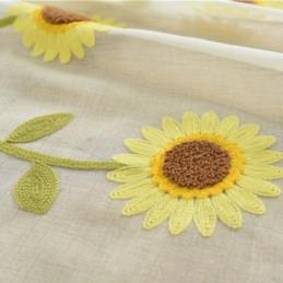 European Sheer Curtain Made to Measure Curtain Rustic Flower Tulle For Living Room Bedroom