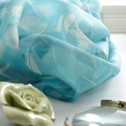 Leaves Print Semi Sheer Curtains For Living Room Bedroom