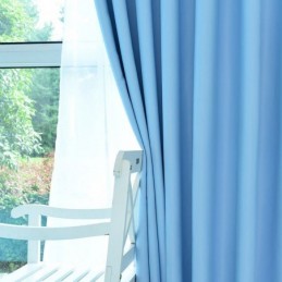 Solid Blackout Curtains Thermal Insulated Drapes For Living Room