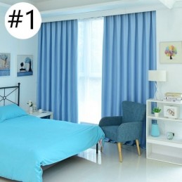 Solid Blackout Curtains Thermal Insulated Drapes For Living Room