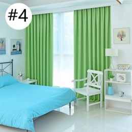 Solid Blackout Curtains Thermal Insulated Drapes For Living Room