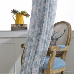 Printed Flower Curtains Tulle Sheer For Living Room Bedroom
