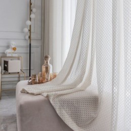 Modern White Tulle Curtains...