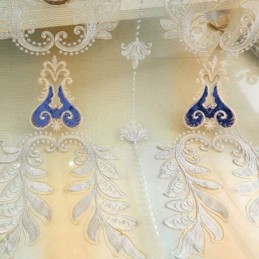 Exquisite Tulle Curtain Made to Measure Curtain European Embroidered Floral Sheer Curtains For Room Decoration