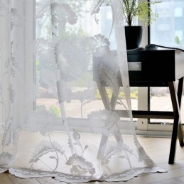 White Sheer Voile Curtains...