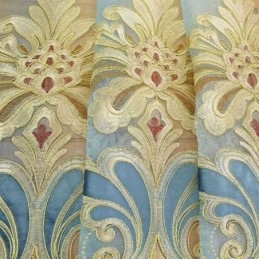 Luxury Sheer Curtains Floral Embroidered Semi Voile Curtain Made to Measure Curtain For Bedroom