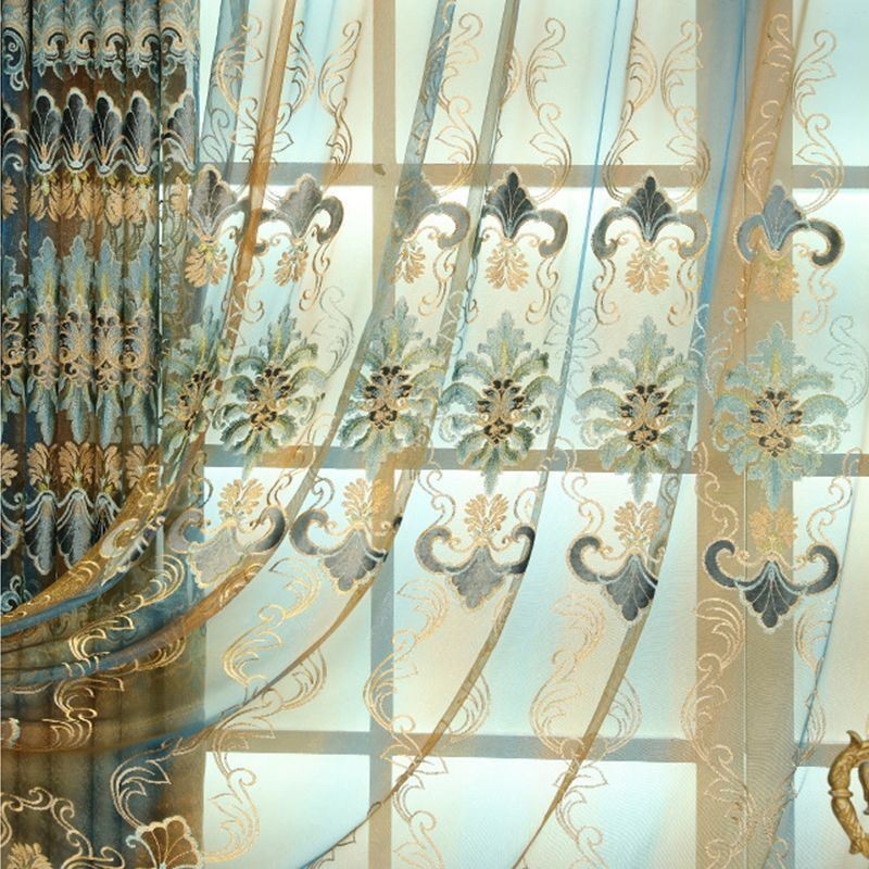 European Elegance Sheer Curtain Made to Measure Curtain Panel For Living Room Bedroom