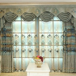 European Elegance Sheer Curtain Made to Measure Curtain Panel For Living Room Bedroom