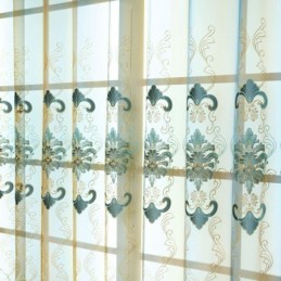European Embroidered Curtain Made to Measure Curtain Luxury Window Screen Curtains For Living Room Bedroom