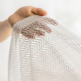 Fish Bone Tulle Curtains Window Screen For Living Room Bedroom