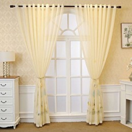 Decorative Window Screens Cartoon Embroidered Tulle Curtains For Bedroom