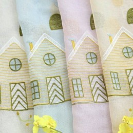 Decorative Window Screens Cartoon Embroidered Tulle Curtains For Bedroom