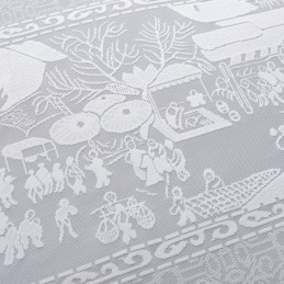 White Jacquard Drapes Translucent Curtains For Living Room Bedroom