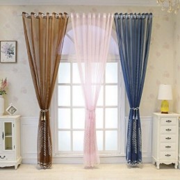 Decorative Window Screens Plant Embroidered Tulle Curtains For Bedroom
