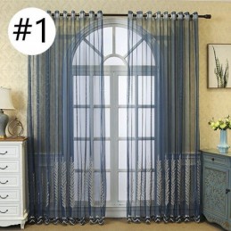 Decorative Window Screens Plant Embroidered Tulle Curtains For Bedroom