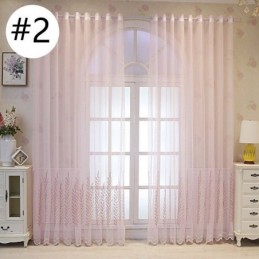 Decorative Window Screens Plant Embroidered Tulle Curtains For Bedroom