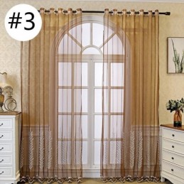 Decorative Window Screens Plant Embroidered Tulle Curtains For Bedroom