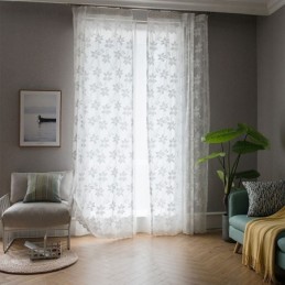 Floral Tulle Curtains Delicate Screens Drapes For Bedroom Living Room