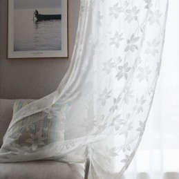 Floral Tulle Curtains Delicate Screens Drapes For Bedroom Living Room
