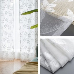 Floral Tulle Curtains Delicate Screens Drapes For Bedroom Living Room