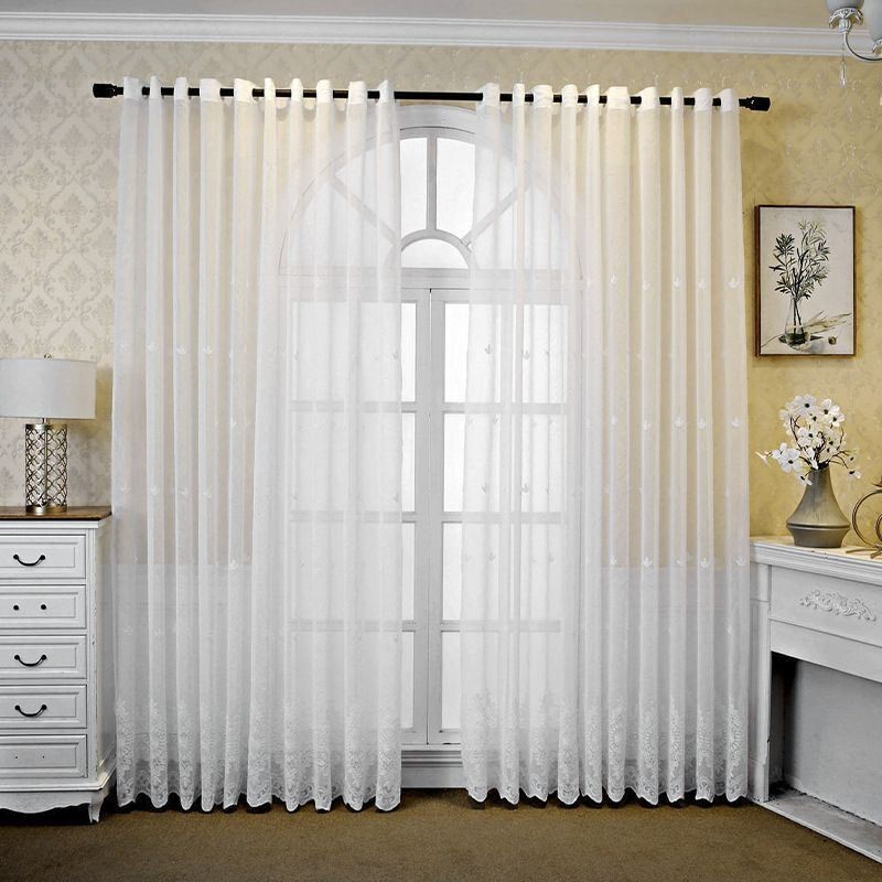 Breathable Sheer Curtain Made to Measure Curtain European Decorative Tulle Voile For Living Room