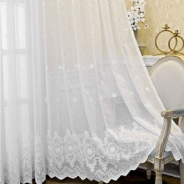 Breathable Sheer Curtain Made to Measure Curtain European Decorative Tulle Voile For Living Room