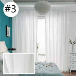 Luxurious Tulle Sheer Solid Color Window Curtains For Living Room Bedroom