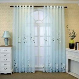 Floral Window Screen Sheer...