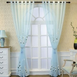 Floral Window Screen Sheer Curtain Made to Measure Curtain Fabric For Living Room Decorations