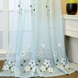 Floral Window Screen Sheer Curtain Made to Measure Curtain Fabric For Living Room Decorations