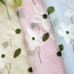 Floral Window Screen Sheer Curtain Made to Measure Curtain Fabric For Living Room Decorations