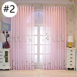 Floral Window Screen Sheer Curtain Made to Measure Curtain Fabric For Living Room Decorations