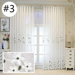 Floral Window Screen Sheer Curtain Made to Measure Curtain Fabric For Living Room Decorations