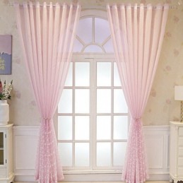 Decorative Window Screen Embroied Sheer Curtain Made to Measure Curtain For Living Room
