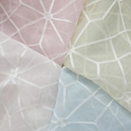 Decorative Window Screen Embroied Sheer Curtain Made to Measure Curtain For Living Room