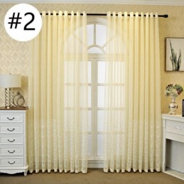 Decorative Window Screen Embroied Sheer Curtain Made to Measure Curtain For Living Room