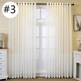 Decorative Window Screen Embroied Sheer Curtain Made to Measure Curtain For Living Room