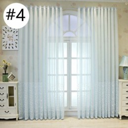 Decorative Window Screen Embroied Sheer Curtain Made to Measure Curtain For Living Room