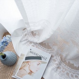 Modern Floral Curtain Made to Measure Curtain Tulle Window Sheer For Living Room Bedroom