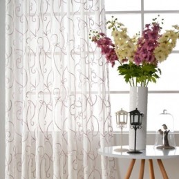 White Sheer Voile Curtains...