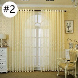 Luxury Window Sheer Gemetric Embroidered Screen High Grade Tulle Made to Measure Curtain