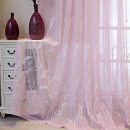 Decorative Window Screens Embroidered Tulle Curtains For Living Room