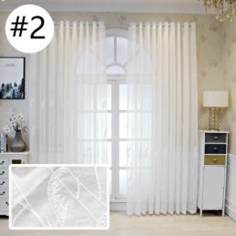Decorative Window Screens Embroidered Tulle Curtains For Living Room