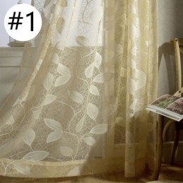 Leaf Tulle Curtain Made to Measure Curtain Modern Window Voile Gauze Curtains For Living Room Bedroom