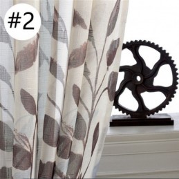 Leaves Printed Curtain Made to Measure Curtain Tulle Sheer For Living Room Bedroom
