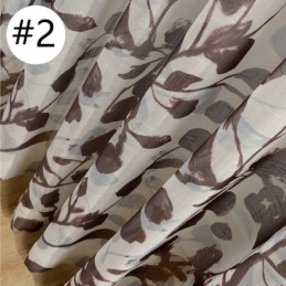 Leaves Printed Curtain Made to Measure Curtain Tulle Sheer For Living Room Bedroom