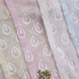 Luxury Embroidered Window Screen For Living Dining Room Made to Measure Curtain