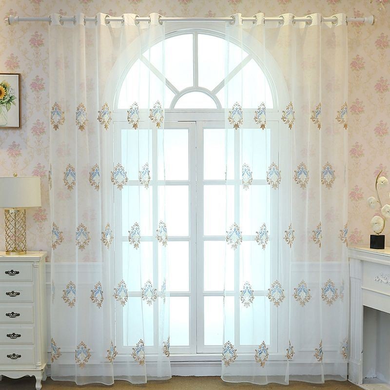 Breathable Sheer Curtain Made to Measure Curtain European Decorative Tulle Voile For Living Room